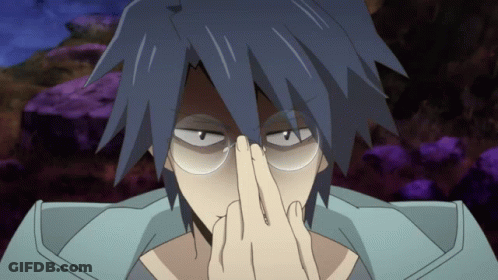 Cartoon Character With Glasses Covering Nose GIF