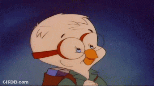 Cartoon Character With Glasses Duck Face GIF