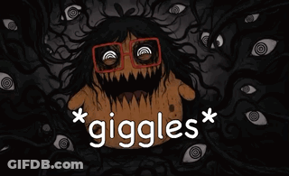 Cartoon Character With Glasses Giggles GIF