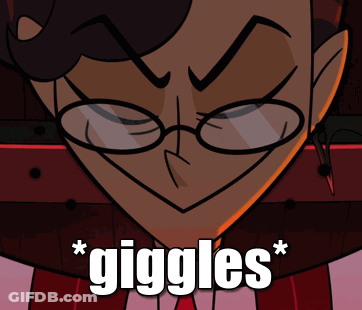 Cartoon Character With Glasses Giggles GIF