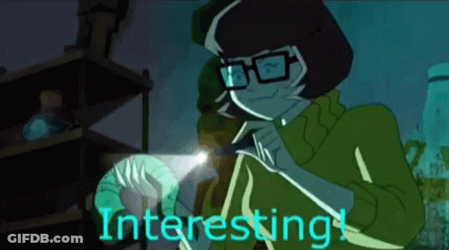 Cartoon Character With Glasses Holding Flashlight Saying Interesting GIF