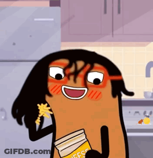 Cartoon Character With Glasses Holding Jar Of Honey GIF