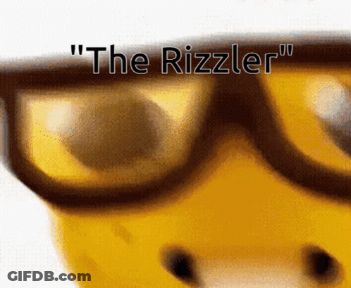 Cartoon Character With Glasses Saying The Rizzler GIF