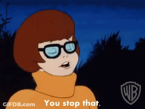 Cartoon Character With Glasses Saying You Stop That GIF