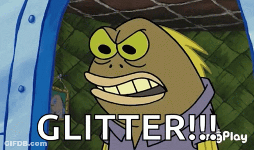 Cartoon Character With Glitter GIF