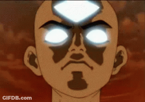 Cartoon Character With Glowing Eyes And Beard GIF