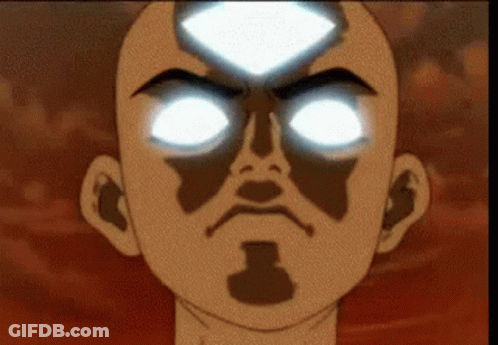 Cartoon Character With Glowing Eyes And Beard GIF