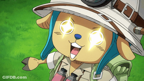 Cartoon Character With Glowing Eyes And Hat GIF