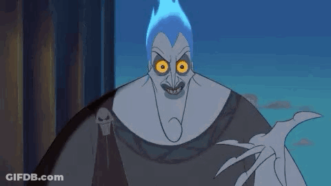 Cartoon Character With Glowing Eyes And Skull GIF