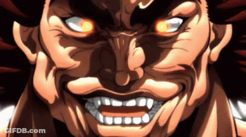 Cartoon Character With Glowing Eyes And Teeth GIF