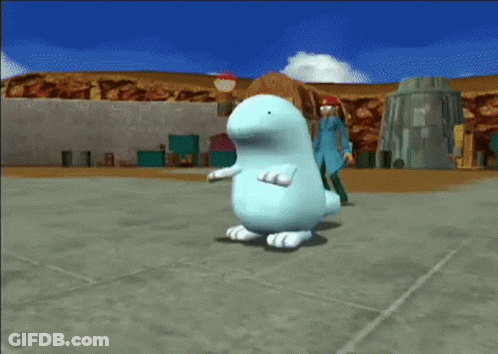 Cartoon Character With Glowing N On Head GIF