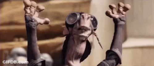 Cartoon Character With Goggles Close Up GIF