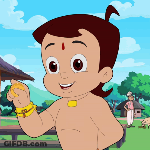 Cartoon Character With Gold Bracelet GIF
