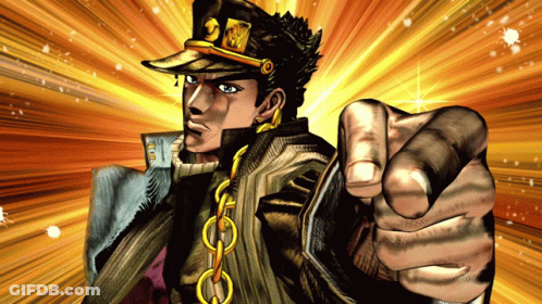Cartoon Character With Gold Chain Pointing At Camera GIF