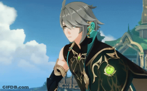 Cartoon Character With Gray Hair And Green Earring GIF
