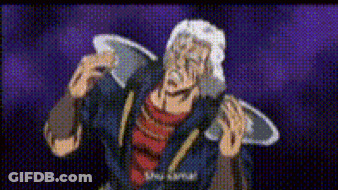 Cartoon Character With Gray Hair Holding Sword GIF