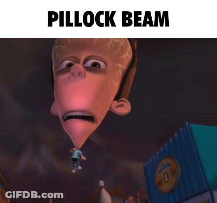 Cartoon Character With Green Beam And Pillock Beam GIF