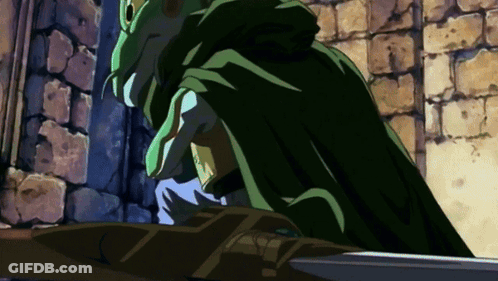 Cartoon Character With Green Cape GIF