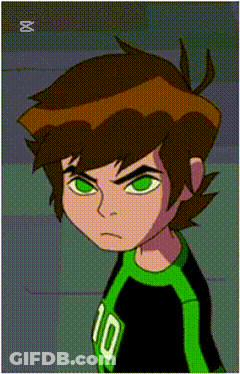 Cartoon Character With Green Eyes And Number Ten Shirt GIF