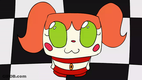 Cartoon Character With Green Eyes And Red Hair GIF
