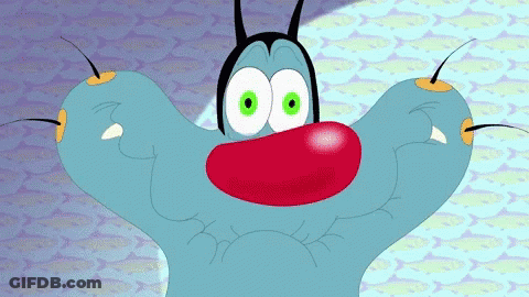 Cartoon Character With Green Eyes And Red Nose GIF