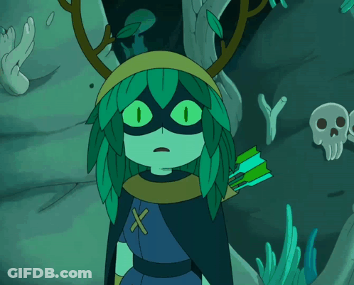 Cartoon Character With Green Eyes And X GIF