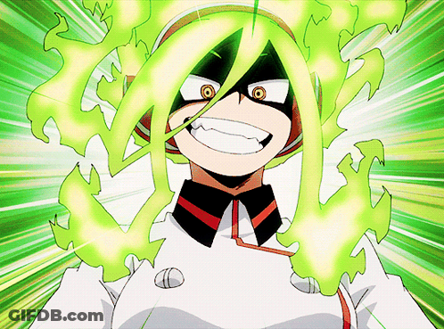 Cartoon Character With Green Flames On Head GIF