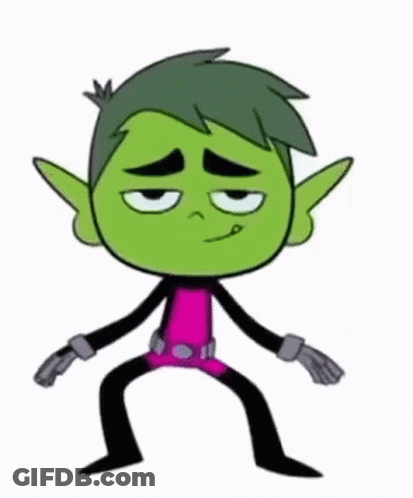 Cartoon Character With Green Hair And Ears GIF