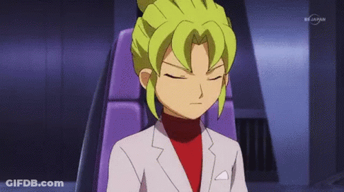 Cartoon Character With Green Hair Sitting With Eyes Closed GIF