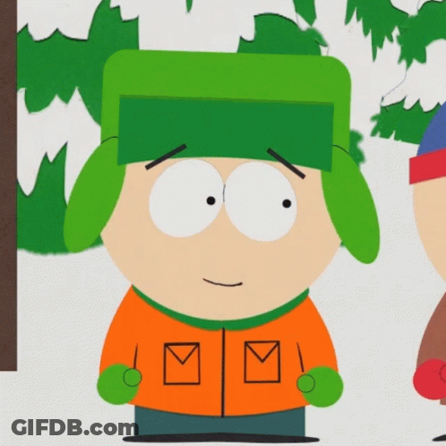 Cartoon Character With Green Hat And Orange Jacket And Check Mark On Sleeve GIF