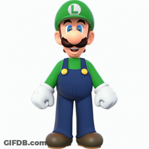 Cartoon Character With Green Hat And White L GIF