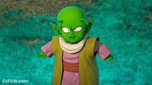 Cartoon Character With Green Head And Ears Standing In Field GIF