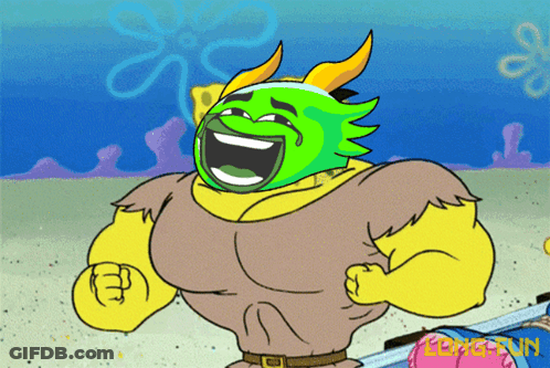 Cartoon Character With Green Mask Laughing GIF
