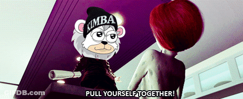 Cartoon Character With Hat Saying Kimba Pull Yourself Together GIF