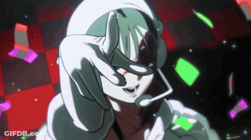 Cartoon Character With Head Microphone GIF