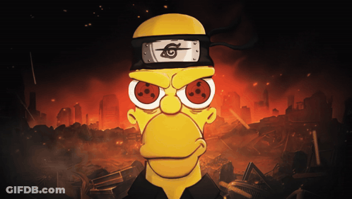 Cartoon Character With Headband And Symbol GIF