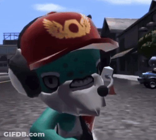 Cartoon Character With Headphones And Red Hat With O GIF