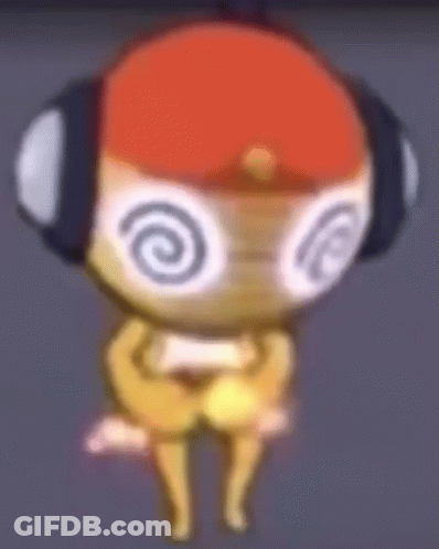 Cartoon Character With Headphones Close Up GIF