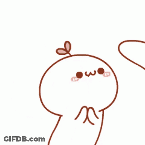 Cartoon Character With Heart Face GIF