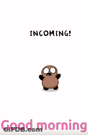 Cartoon Character With Heart Good Morning GIF