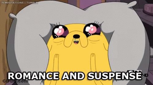 Cartoon Character With Heart Shaped Pillow Romance And Suspense GIF