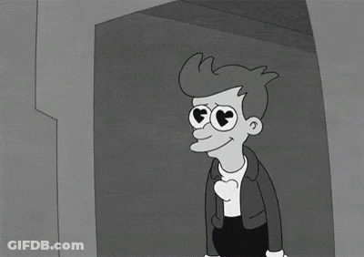 Cartoon Character With Hearts In Eyes Blowing Heart GIF