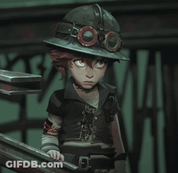 Cartoon Character With Helmet And Goggles GIF