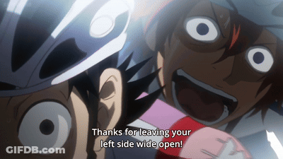 Cartoon Character With Helmet Says Thanks For Leaving Your Left Side Wide Open GIF