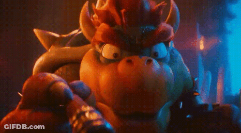 Cartoon Character With Horns And Spikes Looking At Camera GIF