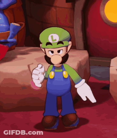 Cartoon Character With L On Hat Pointing GIF