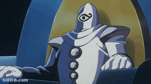 Cartoon Character With Large Eye On Face GIF