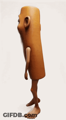 Cartoon Character With Large Head And Big Eyes GIF