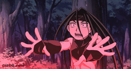 Cartoon Character With Long Black Hair And Envy Headband GIF