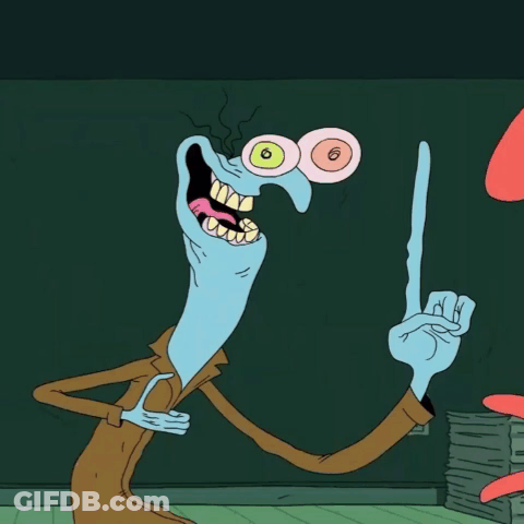 Cartoon Character With Long Neck Holding Stick GIF